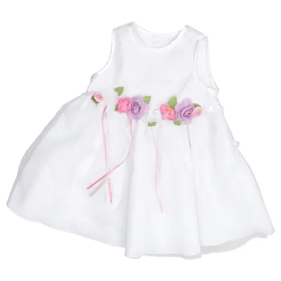 Robe de fille de fleur (Blanc) de Rare Editions Polyester