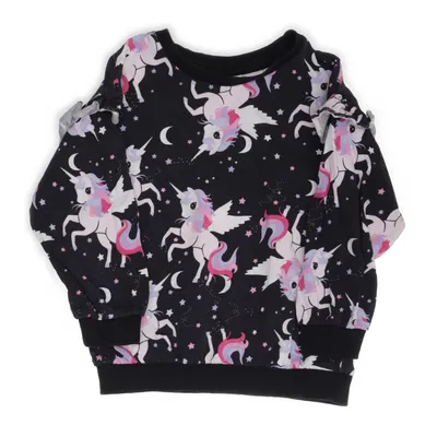 Sweatshirt (Schwarz, Mehrfarbig) von KappAhl Baumwolle