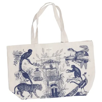 Sac en toile (Beige, Bleu) de Sézane
