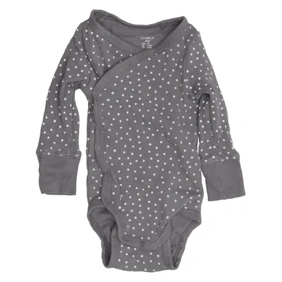 Body (Grå, Hvid) fra Lindex Baby Bomuld, Elastan