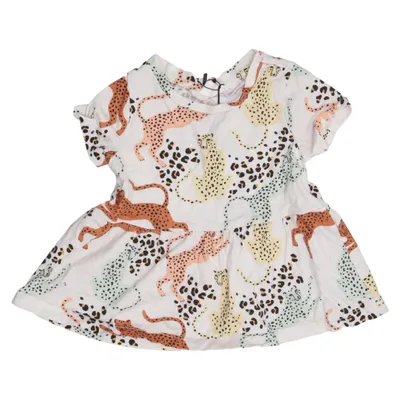 Klänning (Vit, Flerfärgad) från Mini Gina Tricot Bomull