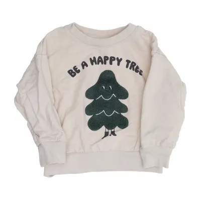 Sweatshirt (Beige, Green) from Lindex Kids Cotton