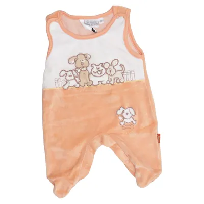 Rompers (Orange, White) from Smily Cotton, Polyester