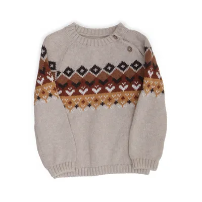 Tröja (Beige, Brun, Vit) från Newbie by KappAhl Bomull
