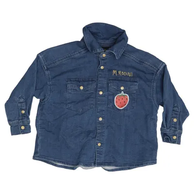 Jeansskjorta (Blå) från Mini Rodini Elastan, Ekologisk bomull
