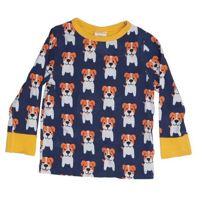 Lange mouwen shirt (Blauw, Geel, Meerkleurig) van Maxomorra Katoen, Elastaan