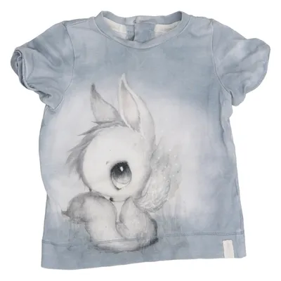 T-shirt (Blue) from Mrs Mighetto x H&M Cotton, Elastane