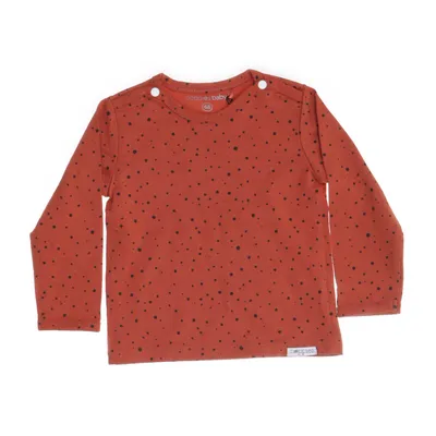 Lange mouwen shirt (Bruin) van Noppies Baby Organisch katoen, Elastaan