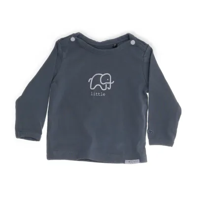Lange mouwen shirt (Grijs) van Noppies Baby Organisch katoen, Elastaan