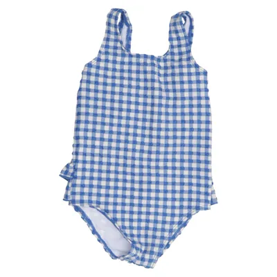 Badeanzug (Blau, Weiß) von Baby Boden Elasthan, Polyamid, Polyester