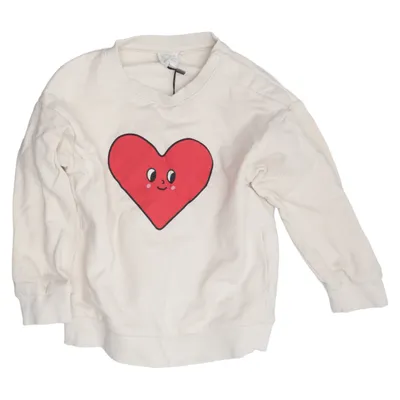 Sweatshirt (Beige, Red) from Lindex Baby Cotton, Elastane