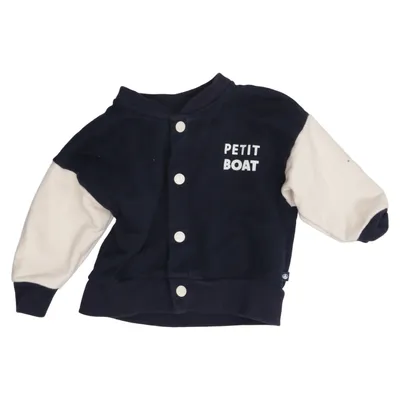 Varsity-jack (Zwart, Beige) van Petit Bateau Katoen