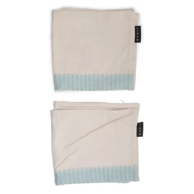 Kuddfodral (Beige, Turkos) från Linum Bomull
