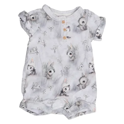 Body (Weiß, Grau) von Mrs Mighetto x H&M Baumwolle, Elasthan