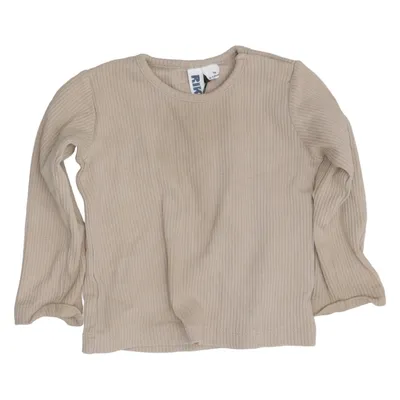 Long sleeve T-shirt (Beige) from Rikiki Cotton, Elastane