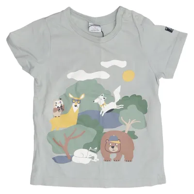 T-shirt (Green, Multicolored) from Polarn O. Pyret Organic cotton
