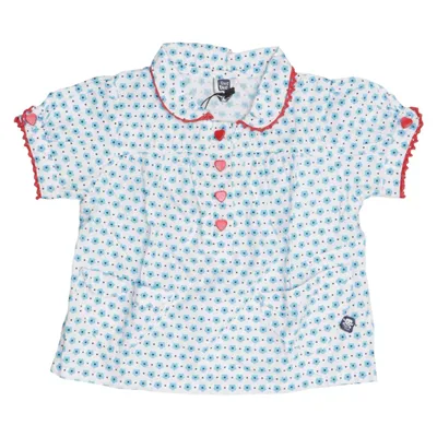 Korte mouwen shirt (Wit, Blauw, Rood) van Tuc Tuc Katoen