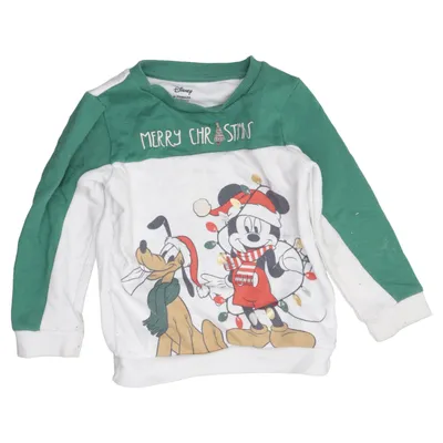 Sweatshirt (Wit, Groen, Meerkleurig) van Disney by Primark Katoen, Elastaan, Polyester