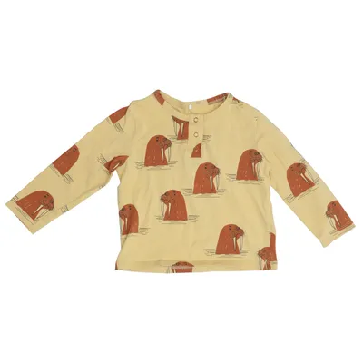 Henley shirt (Yellow, Brown) from Mini Rodini