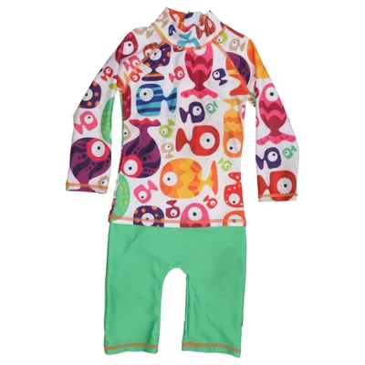 UV clothing (Green, Multicolored) from Swimpy Elastane, Polyester