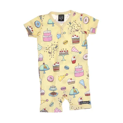 Sparkdräkt (Gul, Flerfärgad) från Villervalla Ekologisk bomull