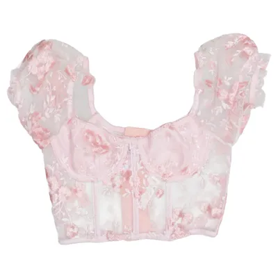 Bustier (Rosa) från Romwe Elastan, Polyester