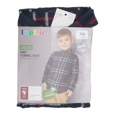Flanellen overhemd (Blauw, Rood, Wit) van Lupilu Katoen