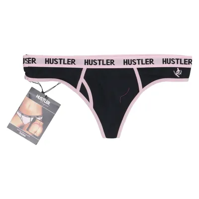 Stringtrusser (Sort, Pink) fra Hustler Bomuld, Elastan
