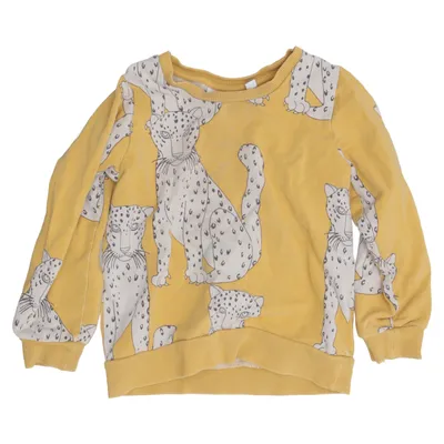 Sweatshirt (Gul) fra Mini Rodini Elastan, Økologisk bomuld