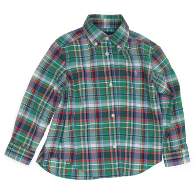 Buttondown-skjorta (Grön, Flerfärgad) från Ralph Lauren Polyamid, Polyester