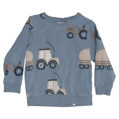Sweatshirt (Blå, Beige) fra Name It Elastan, Økologisk bomuld