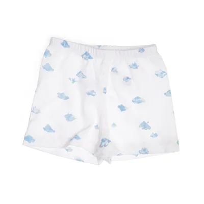 Short de pyjama (Blanc, Bleu) de Livly Coton biologique