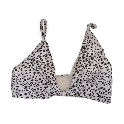 Bikini top (White, Black) from ASOS Swim Elastane, Polyamide, Polyester
