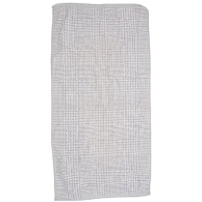Towel (Gray, White) from Home Creation Cotton, Viscose