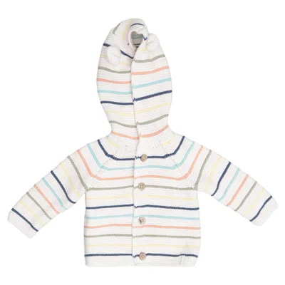 Cardigan (White, Multicolored) from Topomini Cotton