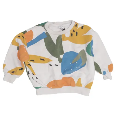 Sweatshirt (Beige, Multicolored) from Zara Cotton, Elastane