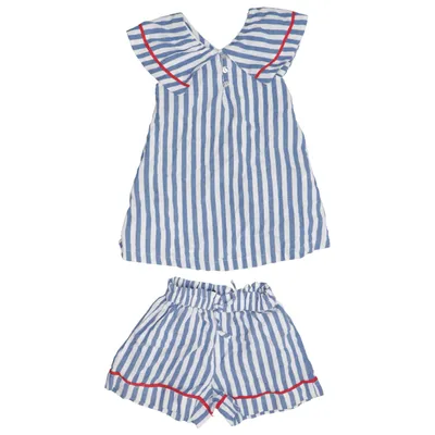 Set (Blau, Weiß, Rot) von Zara Baumwolle, Polyester, Viskose