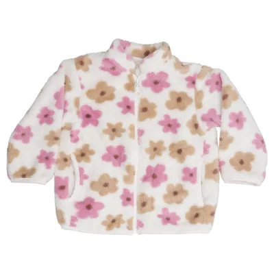 Fleece jacket (White, Pink, Brown, Multicolored) from Uniqlo Baby Elastane, Polyester