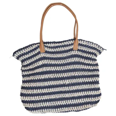 Beach bag (Blue, Beige) from H&M Polyester