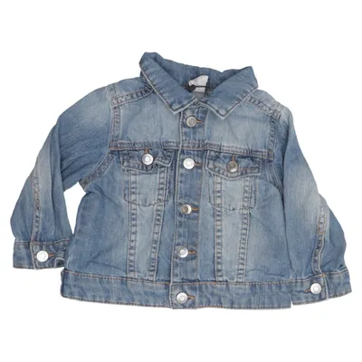 Denimjakke (Blå) fra H&M Bomuld, Elastan