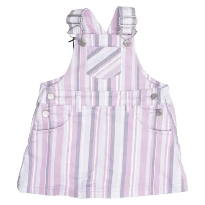 Dungaree dress (Purple, White) from Next Cotton, Elastane
