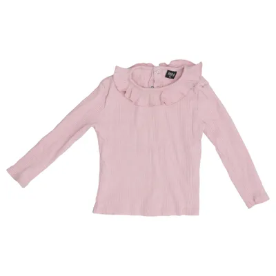 Langærmet t-shirt (Pink) fra Mini Bomuld, Elastan