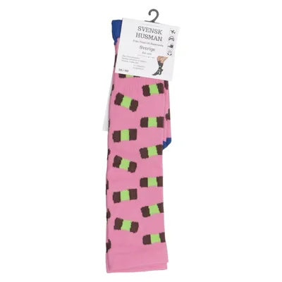 Kompressionsstrumpor (Rosa, Flerfärgad) från Svensk Husman Bomull, Elastan, Polyester