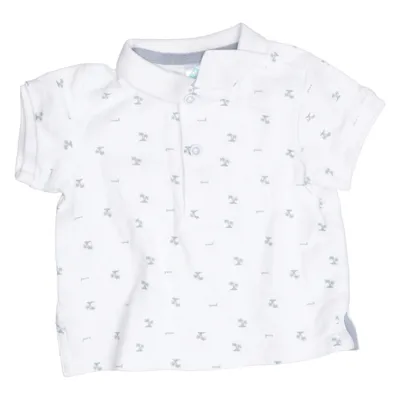 Polo (Blanc, Bleu) de Tex Baby Coton
