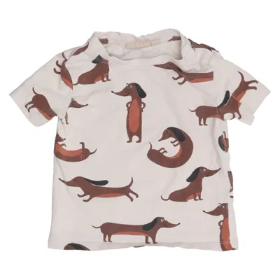 T-shirt (Beige, Marron) de Sweetie Coton, Élasthane