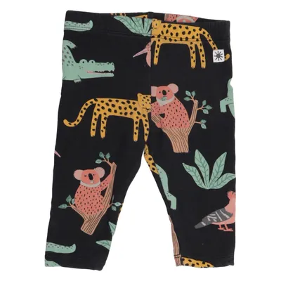 Leggings (Zwart, Meerkleurig) van Lindex Baby Katoen, Elastaan