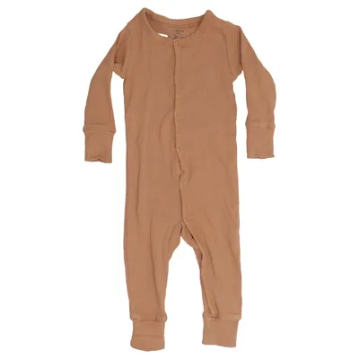 Strampler (Braun) von Lindex Baby Baumwolle, Elasthan