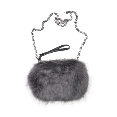 Aftonväska (Grå) Pälsimitation