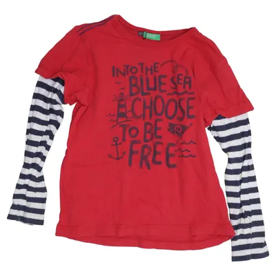 T-shirt à manches longues (Rouge, Bleu, Blanc) de United Colors of Benetton