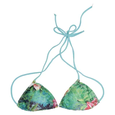 Bikini top (Green, Multicolored) from H&M Swimwear Elastane, Polyamide, Polyester